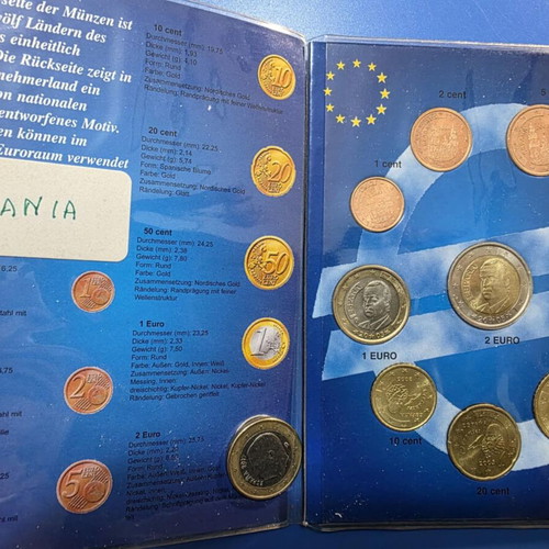 Euro Coin Folder New, First Sets from 11 Countries