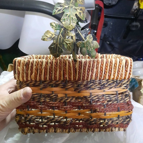 Wicker hanging decorative basket like new for all uses