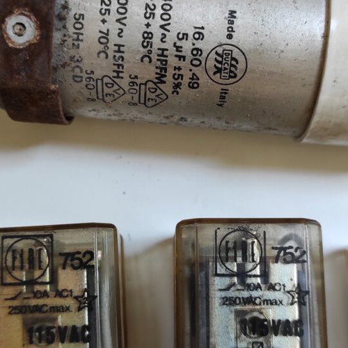 Electrical parts used from elevator control panel