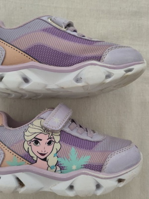 Disney Frozen Sneakers used, lilac, size 27, Velcro fastening