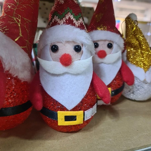 Christmas decorative acrylic Santa Claus figure LED 10cm new