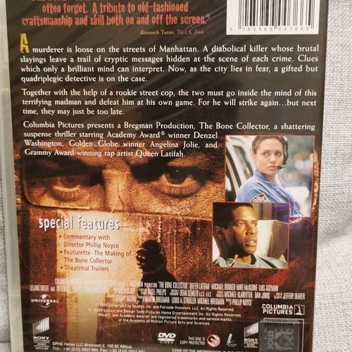 The Bone Collector DVD new with Greek subtitles