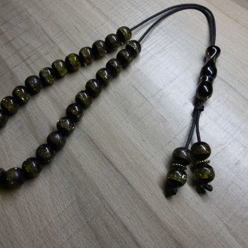 Handmade komboloi with acrylic beads, new