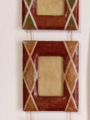 3 Connected Hanging Picture Frames Made of Seaweed New