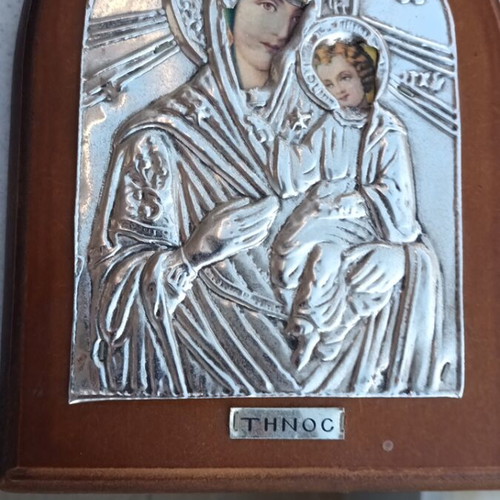 Wooden icon like new 18×12 cm from Tinos