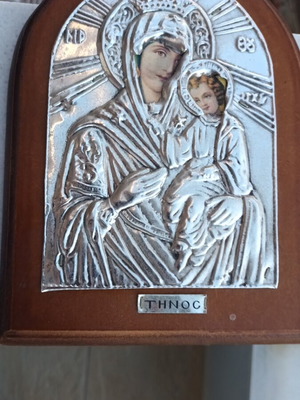 Wooden icon like new 18×12 cm from Tinos