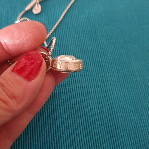 Dyrberg/Kern necklace authentic used with Swarovski crystal silver