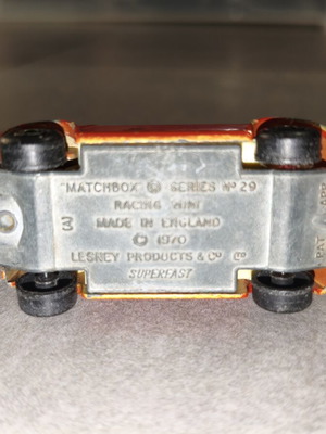 Matchbox Series No 29 Superfast Racing Mini diecast car, 1970