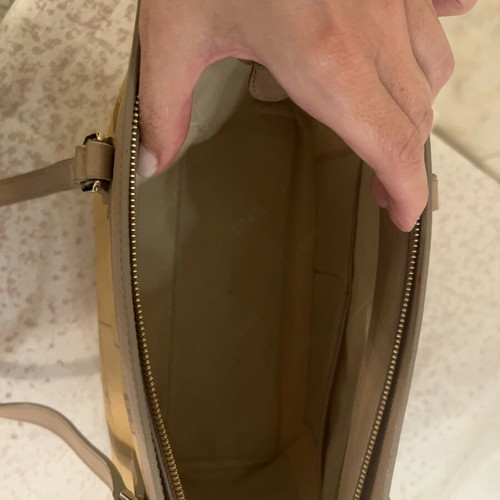 Alviero Martini 1a Classe Large Geo Map Shoulder Tote Bag like new, beige and brown