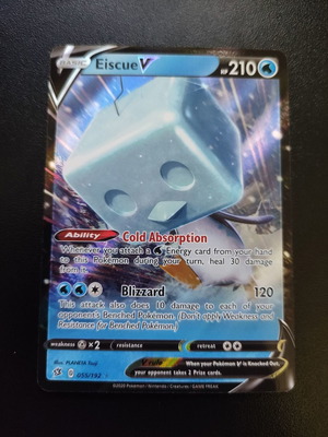 Pokemon Eiscue V 055/192 от колекция Rebel Clash 2020 нова