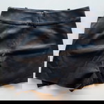 Zara Σορτσάκι Δερμάτινο Μαύρο Medium