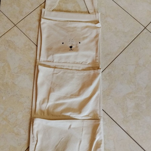 H&M Home Cotton Wall Storage Organizer with Cat Design, Like New