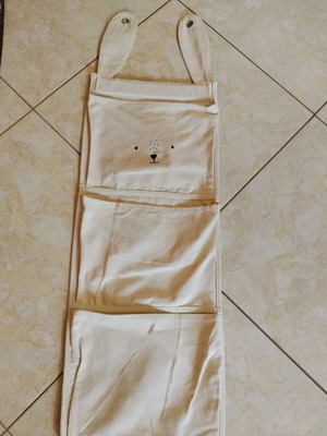 H&M Home Cotton Wall Storage Organizer with Cat Design, Like New