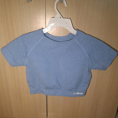 Gym Beam fitted short-sleeve top like new, turquoise, size S