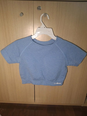 Gym Beam fitted short-sleeve top like new, turquoise, size S