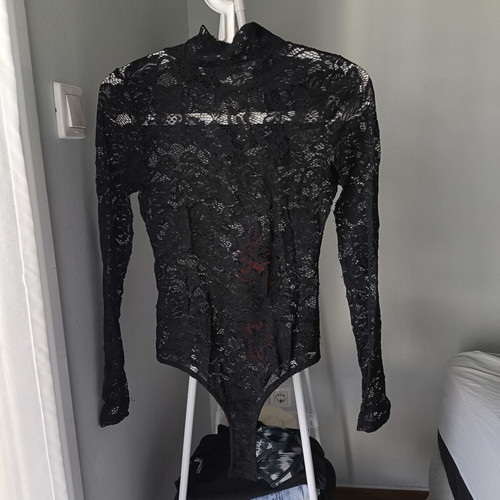 Vassia Kostara see through bodysuit like new, black, size M