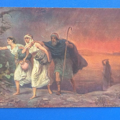Biblical postcard used, very good condition