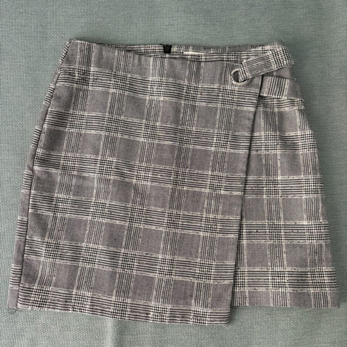 Checked skirt H&M like new, size M 38 10, black and grey