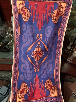 Aladdin Magic Carpet towel like new, oriental design