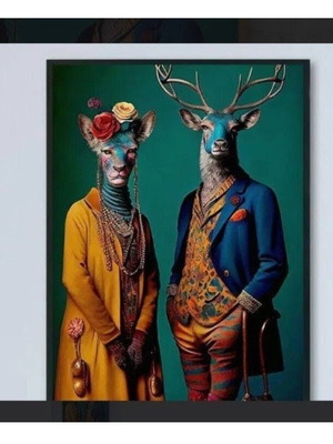 Deer Couple Poster new, artistic wall art print