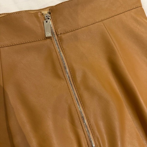 Elisabetta Franchi midi skirt like new, eco leather camel color