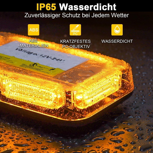 Rotating LED Strobe Light 12-24V 90 LEDs Emergency Beacon New