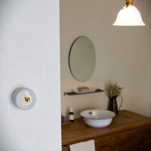 Porcelain wall switch new, 6A 220V, retro 1930 style