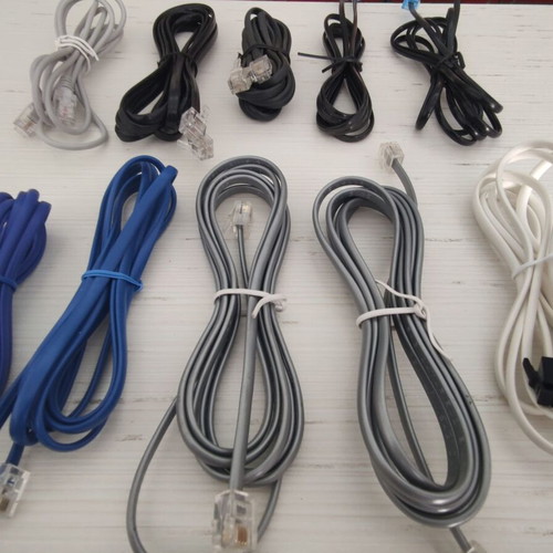 RJ11 cables new, pack of 10 for telephones and routers