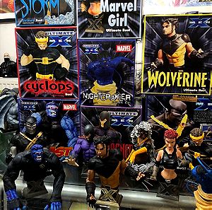 ULTIMATE X-MEN COMPLETE BUST SET of 8 WOLVERINE MAGNETO STORM CYCLOPS BEAST COLOSSUS NIGHTCRAWLER JEAN GREY low numbers MOST ARE THE LIMITED VARIANTS