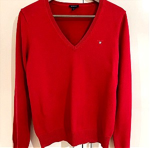 Gant Red Cotton Sweater M