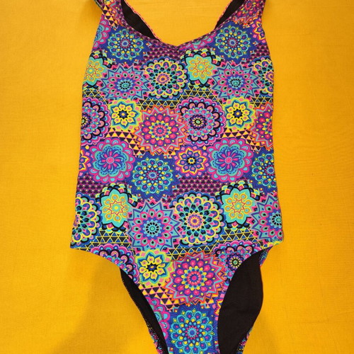 Multicolor one-piece swimsuit XL used with beautiful design
