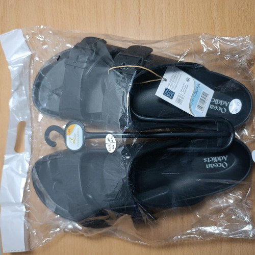 Ocean Addicts men's double buckle sandals black size 44