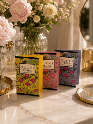 Gucci Flora Eau de Parfum Sample Set 3x1.5ml new, Gorgeous Orchid Gardenia Magnolia