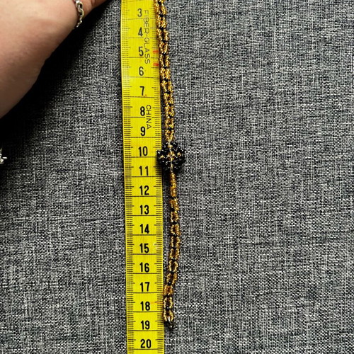 Handmade crosses new, black and gold, set of 2 pieces