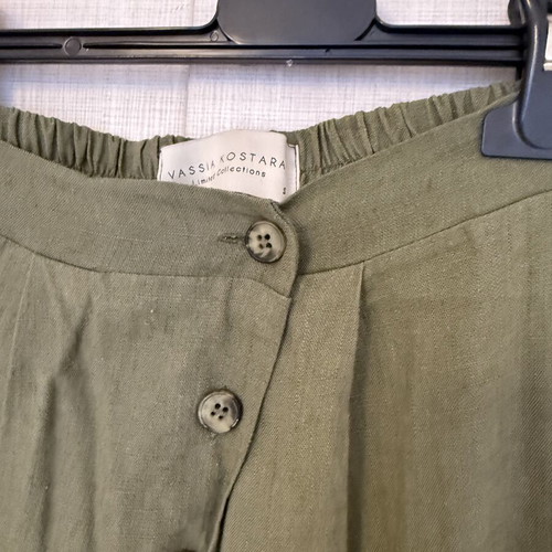 Vassia Kostara linen set like new, green blazer S/M and pants S