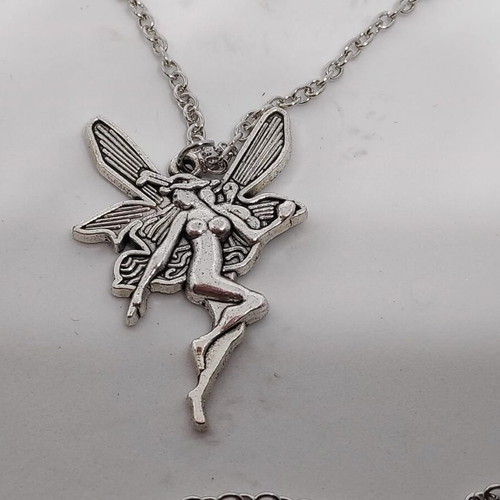Fairy Pendant Necklace like new, stainless steel