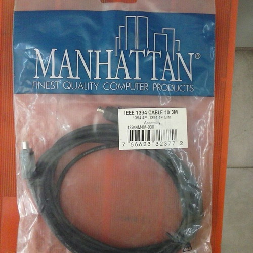 Καλώδιο (cable) FireWire 4pin σε 4pin 3m (IEEE 1394) Male/Male Manhattan
