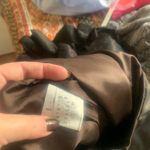 Celestino satin skirt XL brown like new