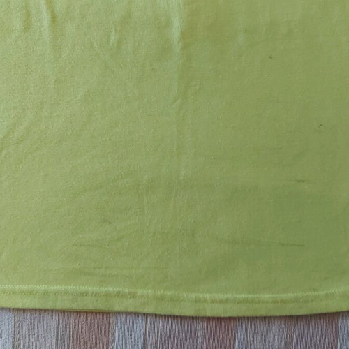 Summer blouse used with rhinestones, size 152-164, yellow