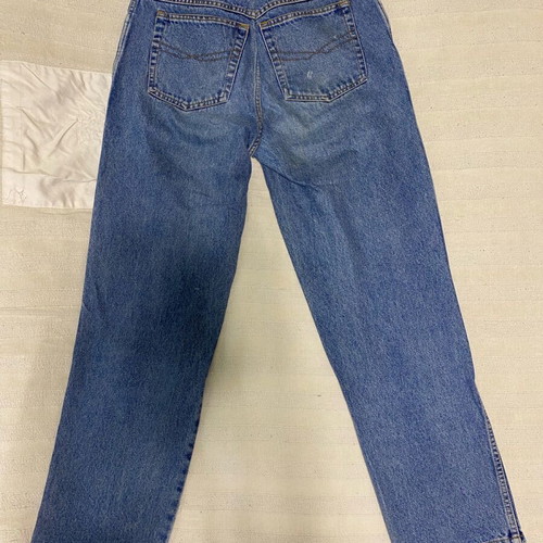 Women's high-waisted vintage jeans used, blue, size L
