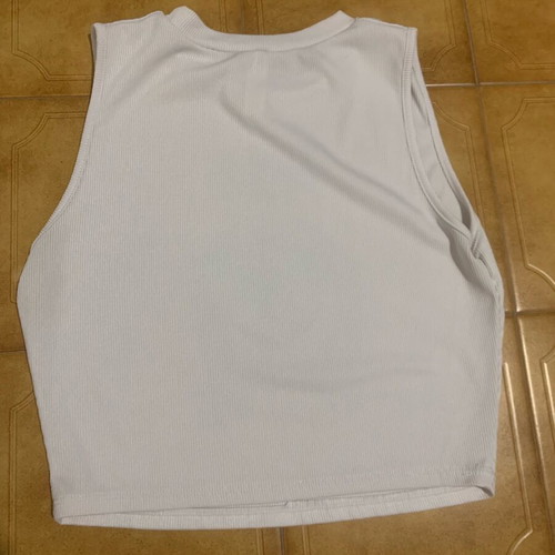 Sleeveless blouse like new, white crop top size S