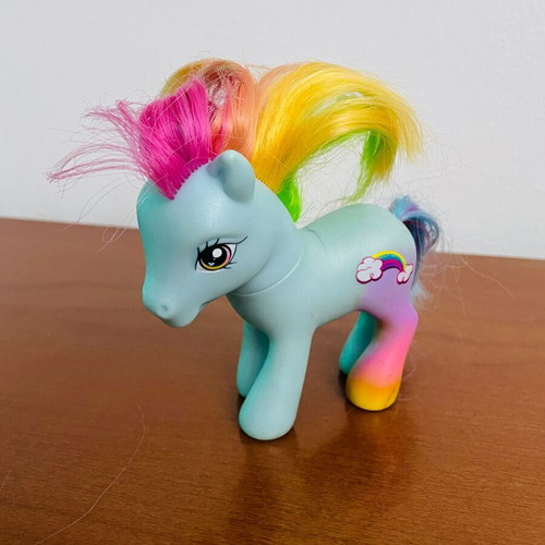 My Little Pony Rainbow Dash figure used, Hasbro 2005 G3 vintage