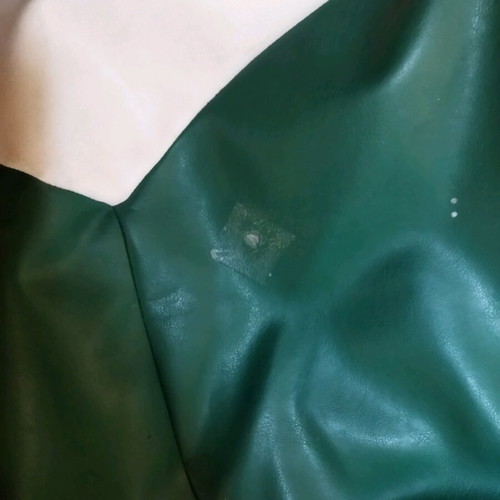 Pouf green-white XL like new football pattern