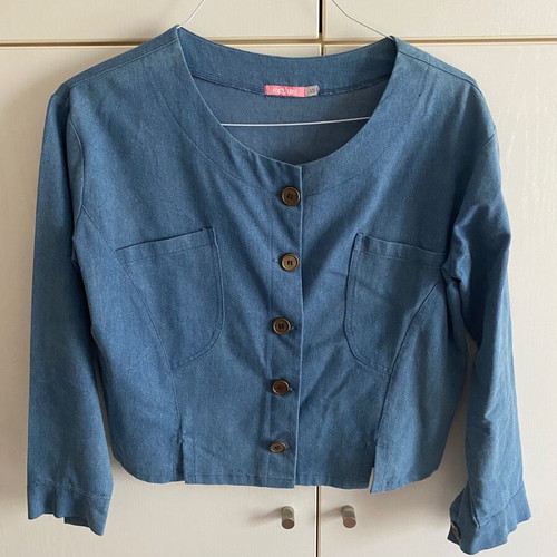 Reline blue cotton shirt like new, size S