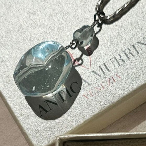 Antica Murrina dangling earrings new with Murano stones turquoise and silver