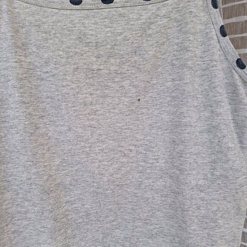 Gray pajama top with butterfly used, size medium