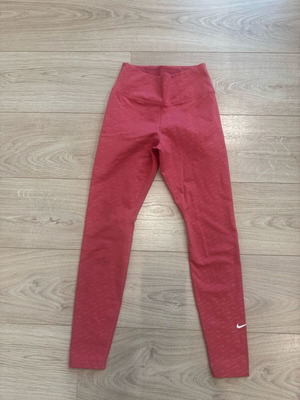 Nike ψηλομέσο κολάν με τυπωμένο λογότυπο ροζ, σαν καινούργιο