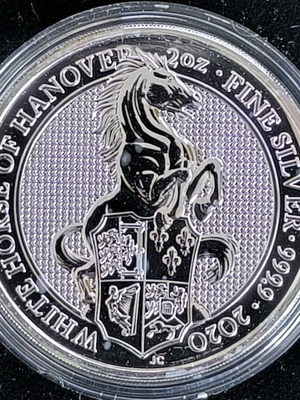 Queen's Beasts White Horse 2oz 62.2g .999 Silver new
