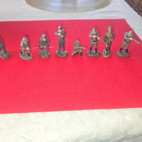 Elastolin soldier figures used, pack, 1930-40s, French