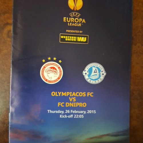 Επίσημο πρόγραμμα Ολυμπιακός-Ντνίπρο Europa League 2014-15 σαν καινούργιο
